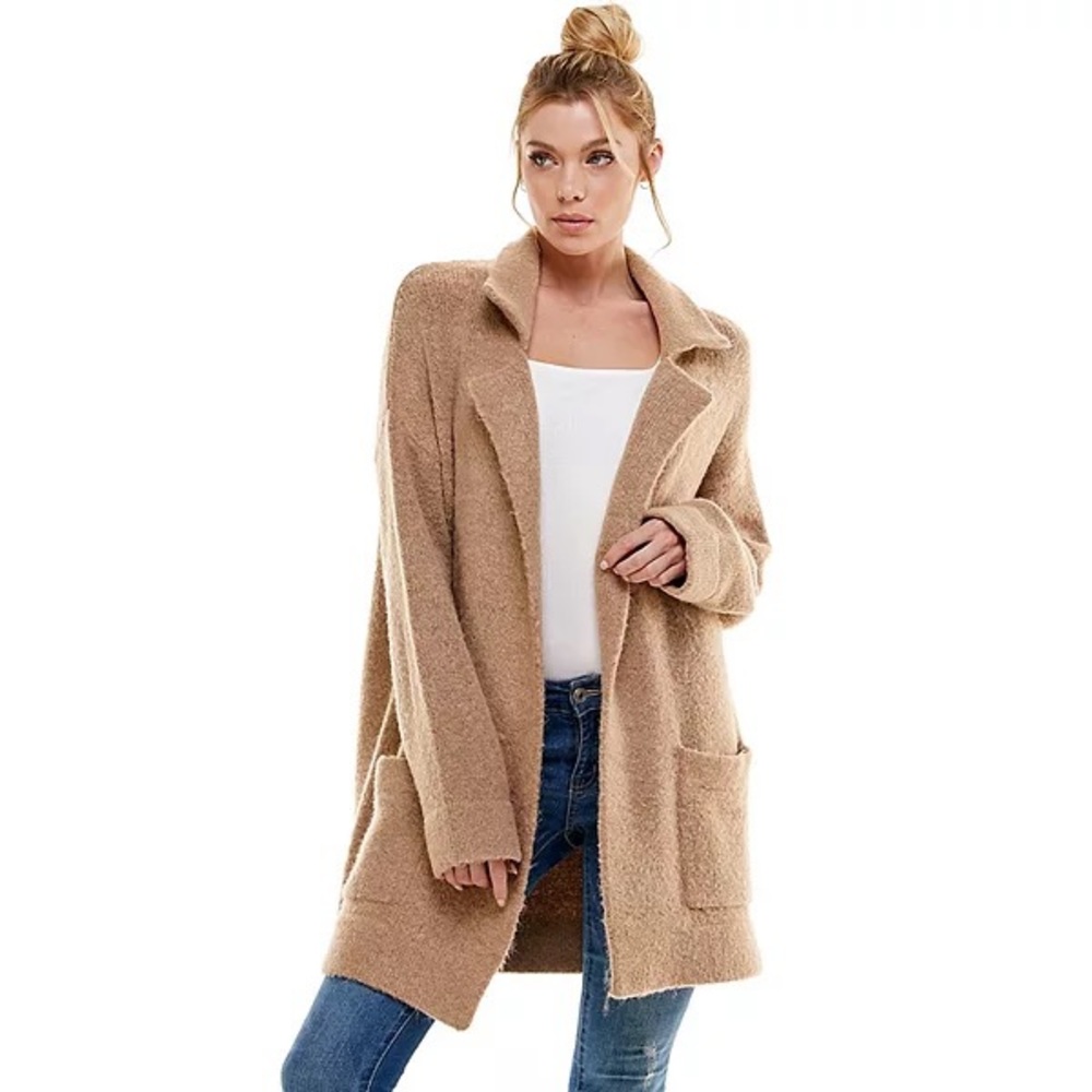 Oversized Blazer Style Cardigan